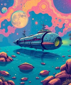 Starship Lagoon Paint Numbers