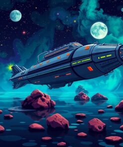 Hidden Starship Lagoon Paint By Numbers