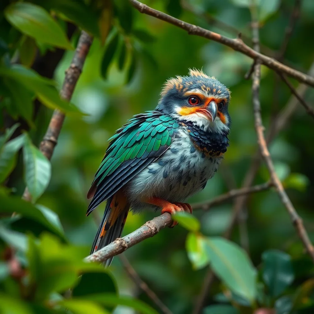 completed artwork display Hidden Tropical Canopy Potoo Paint by Numbers
