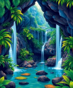 Cave Cascade Paint Numbers