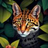 Tropical Feline Paint Numbers