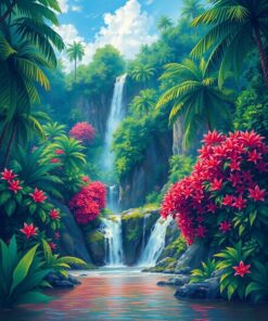 Impressionist Falls Paint Numbers