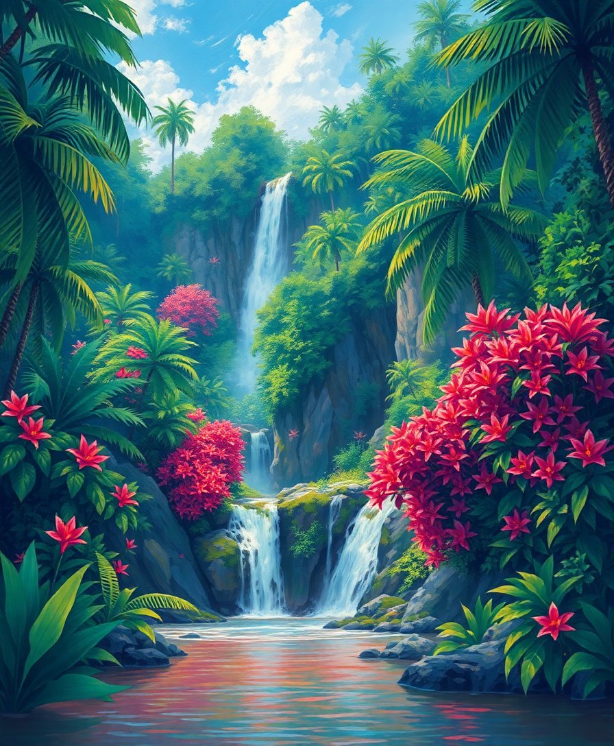 Impressionist Falls Paint Numbers Impressionist Falls Paint Numbers