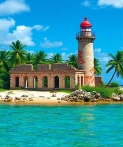 Lighthouse Ruins Paint Numbers