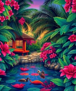 Tropical Oasis Paint Numbers