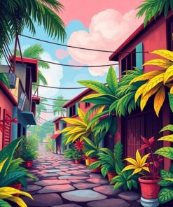 Hidden Tropical Urban Art Paint By Numbers