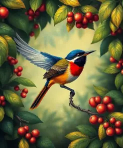 Hidden Vintage Canopy Bird Paint By Numbers