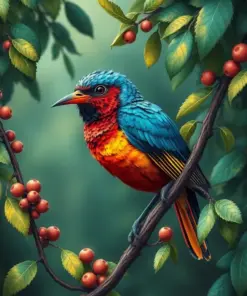 Hidden Vintage Canopy Bird Paint By Numbers