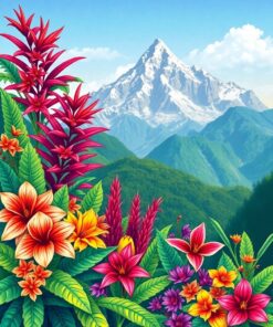 Tropical Flora Paint Numbers