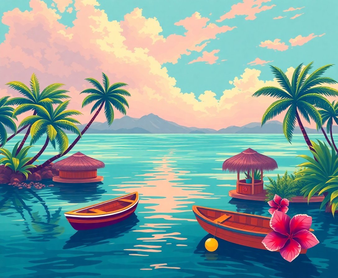 high-noon-vintage-lagoon-paint-by-numbers-kit-tropical-art