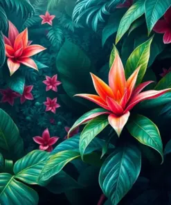 Hillstar Approaching Tropical Bloom Paint By Numbers