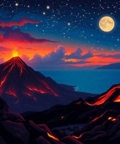 Magma Night Paint Numbers