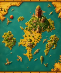 Historic Island Nymph Map Paint By Numbers