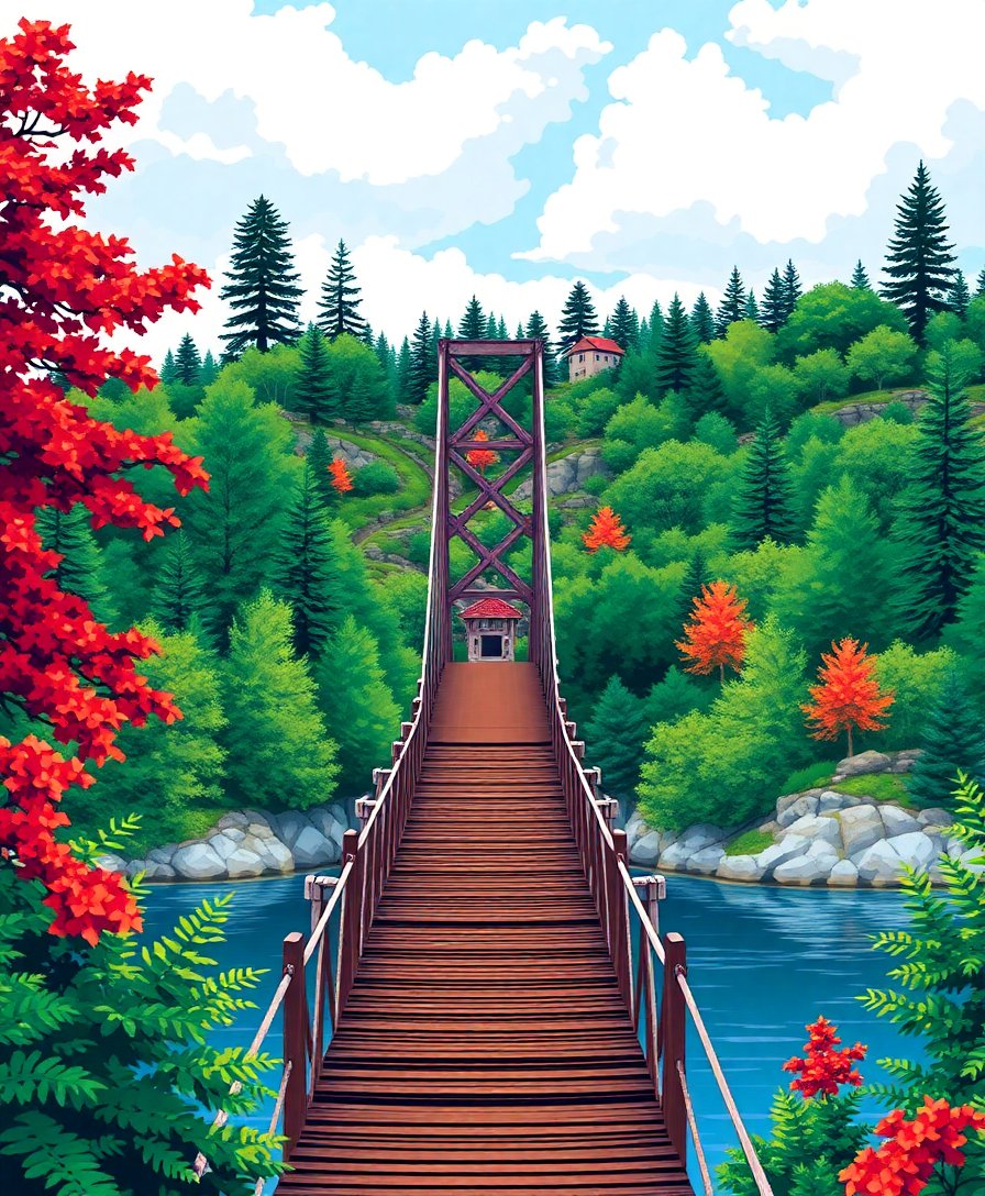 Suspension Bridge Paint Numbers Suspension Bridge Paint Numbers