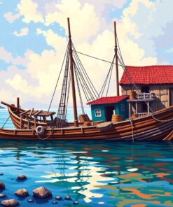 Historic Island Vessel Careening Paint By Numbers