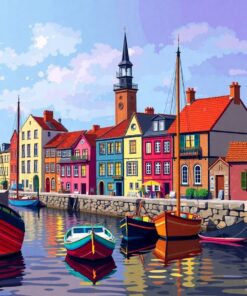 Historic Port Town Relic Paint By Numbers