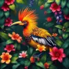 Hoatzin Amidst Tangled Flora Paint By Numbers