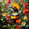 Hoatzin Amidst Tangled Flora paint by numbers