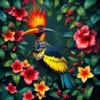 Hoatzin Amidst Tangled Flora Paint By Numbers