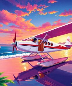 Hollywood Glamour Seaplane Retreat Paint By Numbers