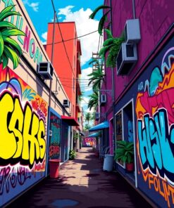 Graffiti Alley Paint Numbers