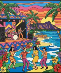 Honolulu Retro Music Festival Paint By Numbers