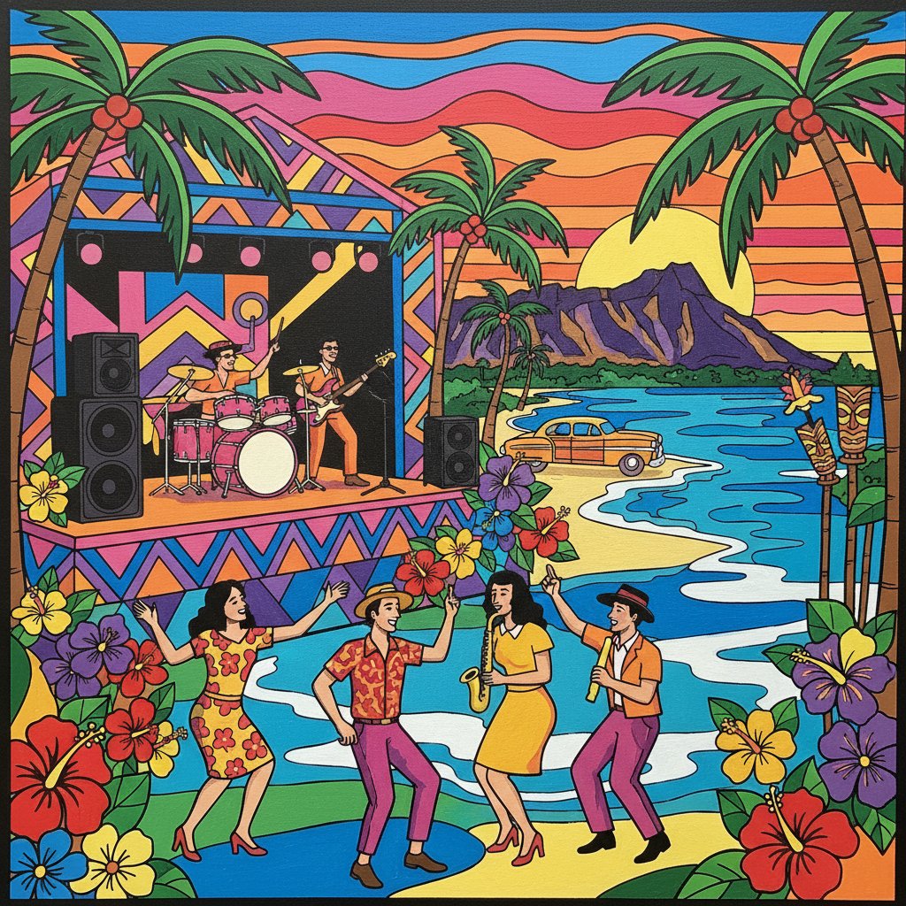 honolulu-retro-music-festival-paint-by-numbers-kit