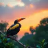 Hornbills In Evening Light Paint By Numbers