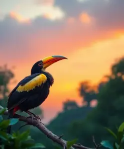 Hornbills In Evening Light Paint By Numbers