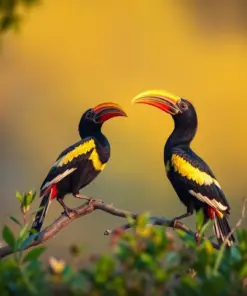 Hornbills In Evening Light paint by numbers