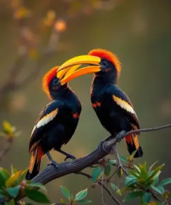 Hornbills In Evening Light paint by numbers