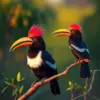 Hornbills In Evening Light Paint By Numbers