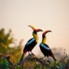 Hornbills In Evening Light paint by numbers
