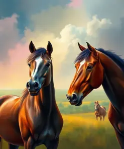 Horses Await The Monsoon paint by numbers