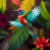 Hovering Tropical Jewel Bird Paint By Numbers