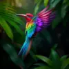 Hovering Tropical Jewel Bird Paint By Numbers