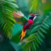 Hovering Tropical Jewel Bird Paint By Numbers