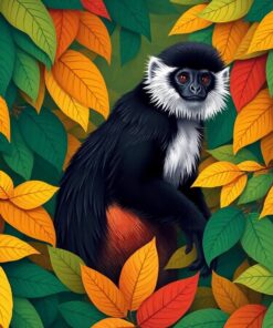 Vintage Leaves Paint Numbers