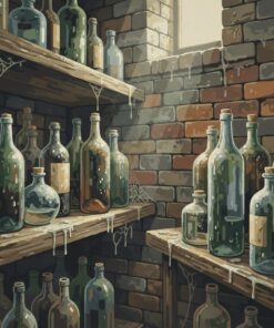Humid Cellar Vintage Bottles Paint By Numbers