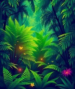 Fronds Glow Paint Numbers