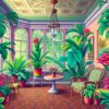 Humid Victorian Tropical Parlor Paint By Numbers