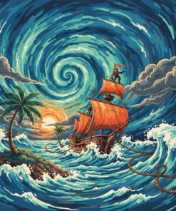 Hurricane Hostage Vintage Art Paint By Numbers