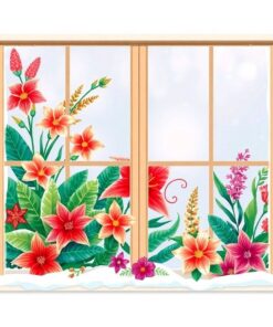 Icy Window Tropical Flora Paint By Numbers