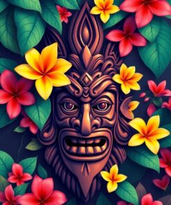 Tropical Blooms Paint Numbers