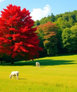 Tree Grazing Paint Numbers