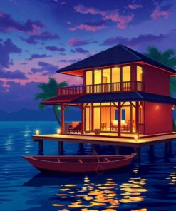 Water Villa Paint Numbers