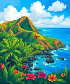 Tropical Oasis Paint Numbers