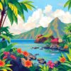 Impressionist Oahu Tropical Oasis Paint By Numbers