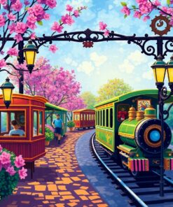 Impressionist Vintage Canopy Express Paint By Numbers