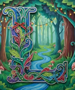 Individual Letter L paint by numbers